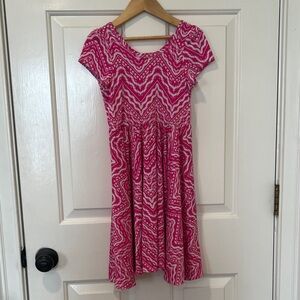 Dot Dot Smile Pink and White Geometric Top